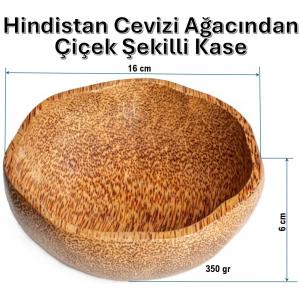 Hindistan Cevizi Ağacından Çiçek Şekilli Kase